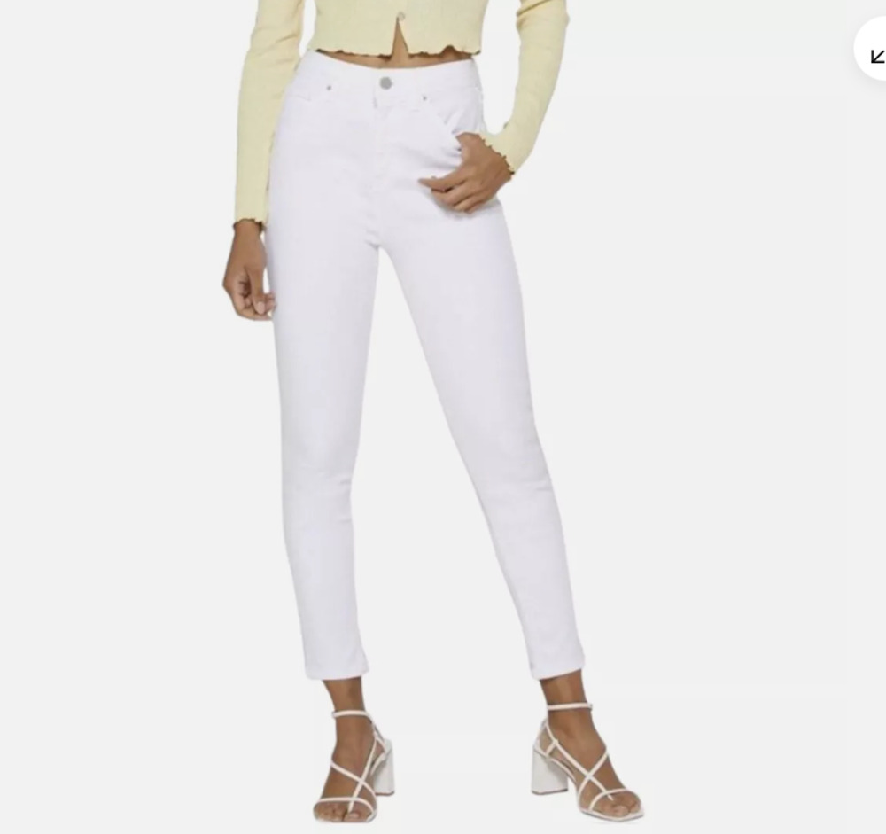 Abound Jeans High Rise Skinny NWT White Denim pants CRAFT, SEW, CUT, PAINT, DYE